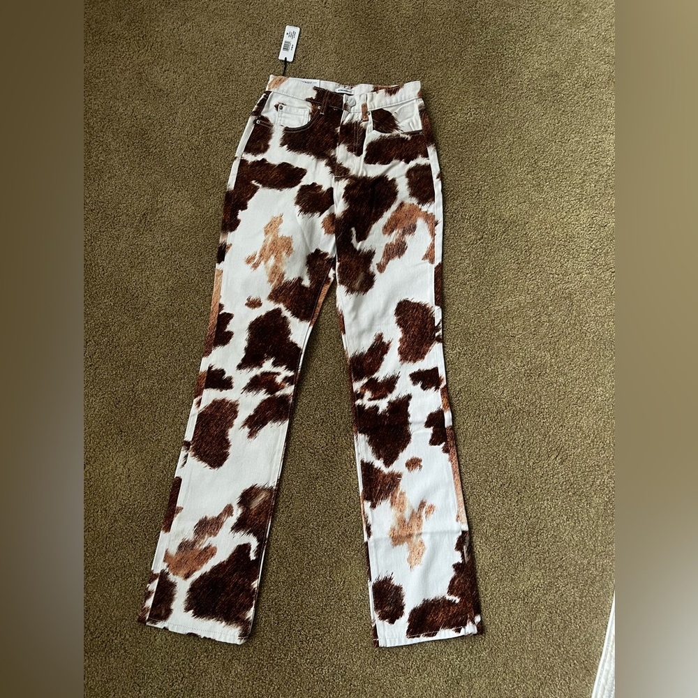 NWT weworewhat denim jeans cow print